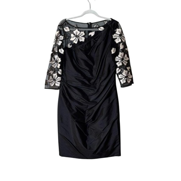 Marisa Baratelli Cocktail Dress Size 12 Formal Event Whimsigoth Silk Sheer Black - Picture 1 of 6